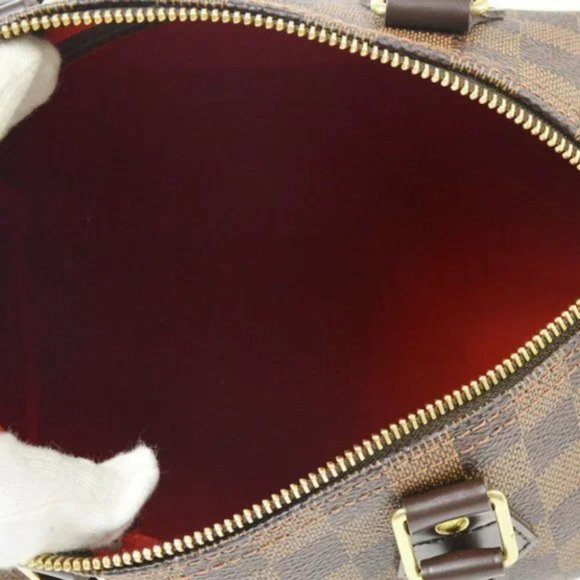 AUTHENTIC LOUIS VUITTON SPEEDY 25 HAND BAG PURSE DAMIER EBENE AA3079 - Picture 10 of 11